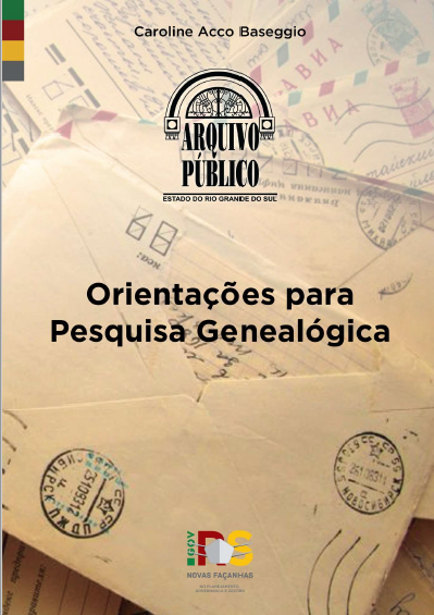 Capa da publicação "Orientações para Pesquisa Genealógica"