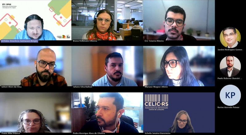 Representantes de diferentes setores da SPGG participam de reunião sobre o SEI